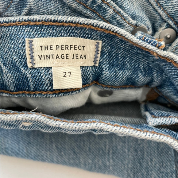 Madewell The Perfect Vintage Jean In Bainton Wash Raw Hem Edition Size 27 New - Picture 14 of 14